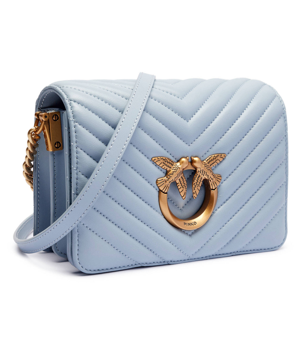 Кожаная сумка через плечо LOVE CLICK MINI SHEEP Pinko - голубой(100067 A0GK)