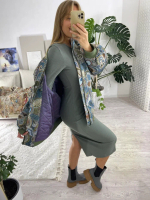 Куртка-бомбер (цвет сине-зеленый)