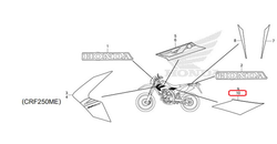 86832-KZZ-A20ZA. STRIPE, L. SIDE COVER *TYPE1*