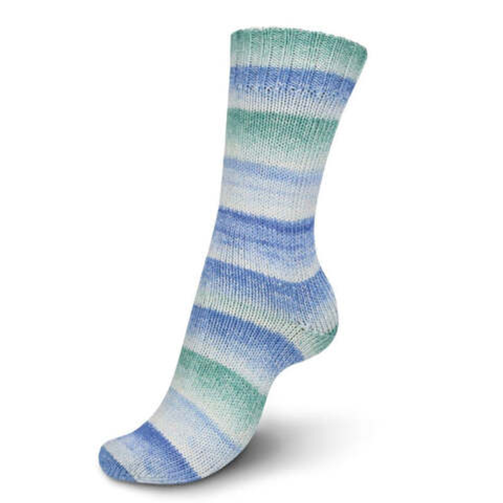 Пряжа Regia Cotton Color (02484/Ларкспур), 72% хлопок, 18% полиамид, 10% полиэстер, 100г/420м