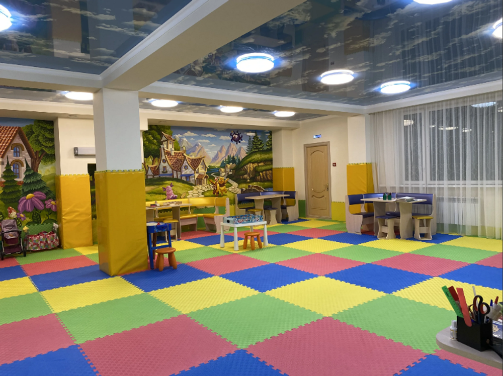 Будо-маты (татами) Экополимеры (1 плита 100х100х4см, 1кв.м./уп) "Зелено-желтый"