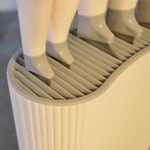 Набор ножей 7 предметов на подставке, цвет молочный, Jewel