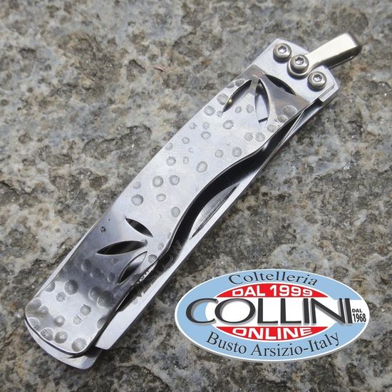 Складной нож -зажим для купюр Mcusta Bamboo African Ebony MC-0151 c клинком из стали AUS-8, рукоять дерево (Орех черный)