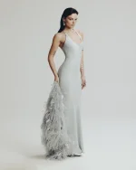 Платье серебро