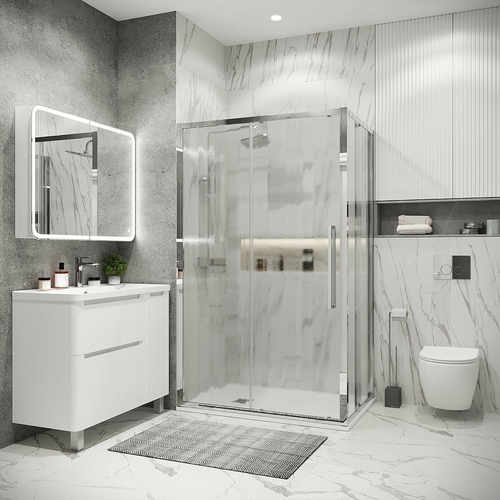 Душевая стенка Grossman Cosmo 90 200.K33.02.90.10.02 профиль Хром стекло шиншилла