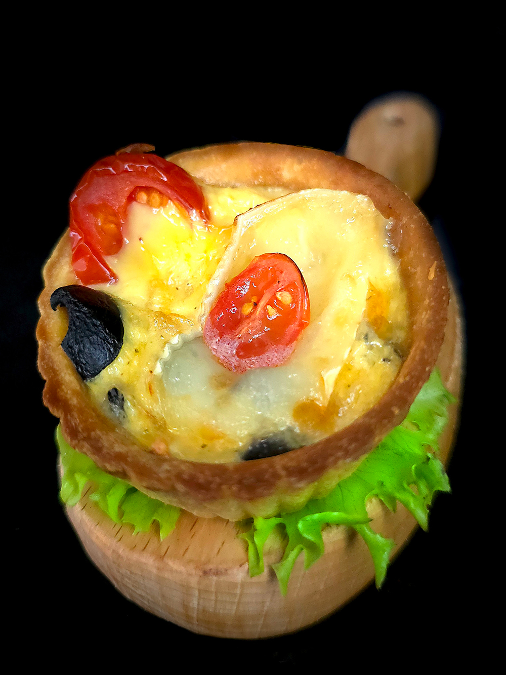 Киш с сыром Бри и сырной заливкой