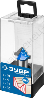 ЗУБР 19x11мм, радиус 4мм, фреза пазовая фасонная №6