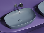 Умывальник чаша накладная овальная (цвет Серо-x