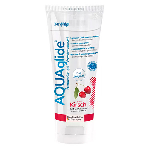Съедобный лубрикант на водной основе со вкусом вишни JoyDivision AQUAglide Cherry Waterbased Lubricant 100мл