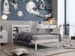 Кровать 1-но спальная "Аист-7" 900х2000 Белая