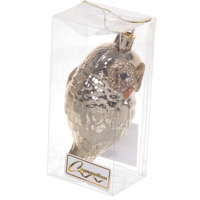 Ёлочная игрушка «Сказочная сова» 4*4,5*10,5 см, шампань