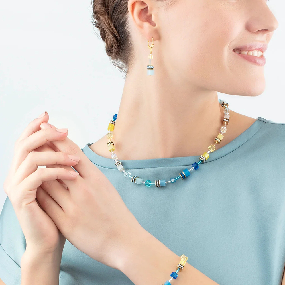 Серьги Coeur de Lion Turquoise-Yellow 2838/20-0601