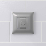 Диммер поворотный в стену, "Avanti", "Закаленная сталь"