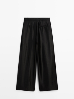 Massimo Широкие объемные брюки с вытачками, черный