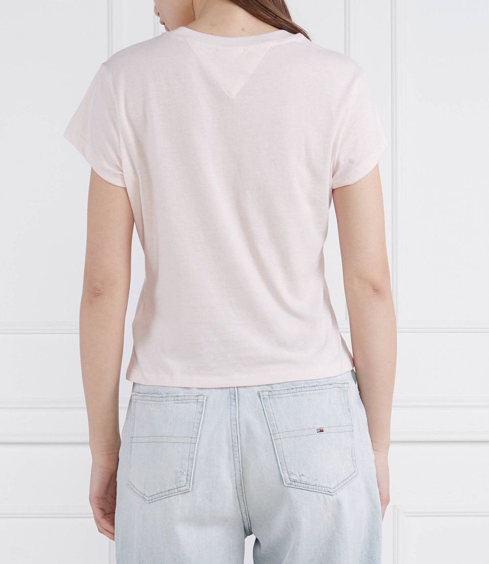 Футболка TJW BBY ESSENTIAL LOGO Tommy Jeans - пудро-розовый(DW0DW15441)