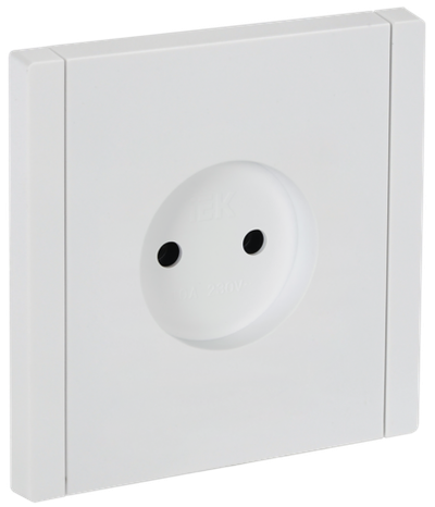 FORTE&PIANO Розетка 1-местная без заземления без защитных шторок винтовое крепление 10А FP218 белый IEK