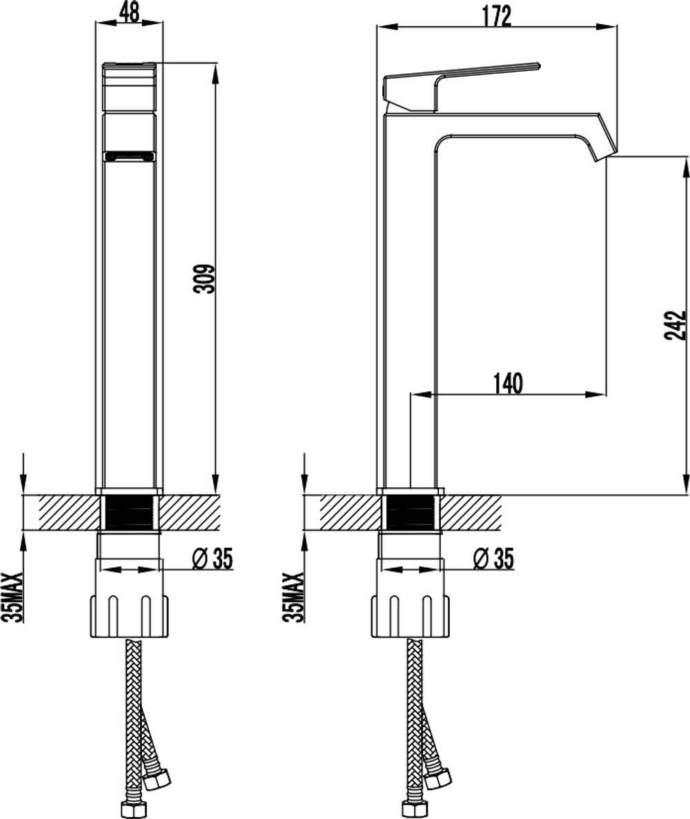 Смеситель для раковины STWORKI Оденсе S12020CR хром
