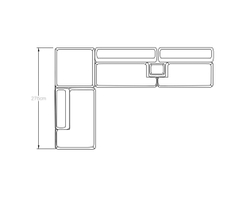 Модульный диван Генрих (Genrih), 4160 мм Угловой пуф