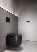Boheme Flow подвесной унитаз матовый черный с крышкой