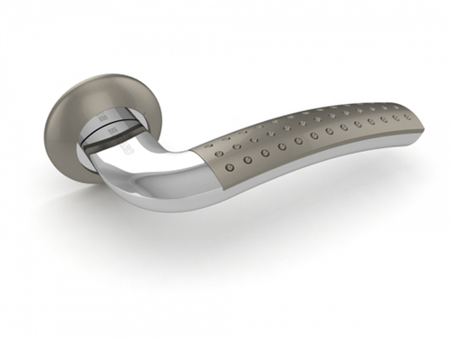 Ручка круг Фуаро INTRO RM SN/CP-3, цвет никель матовый/хром ЦАМ (гарантия - 12 месяцев)