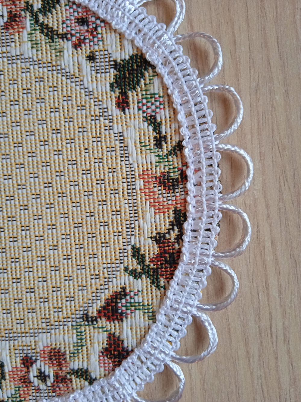 Набор декоративных гобеленовых салфеток "Весна" (1 шт 31х47+6 шт d 13)