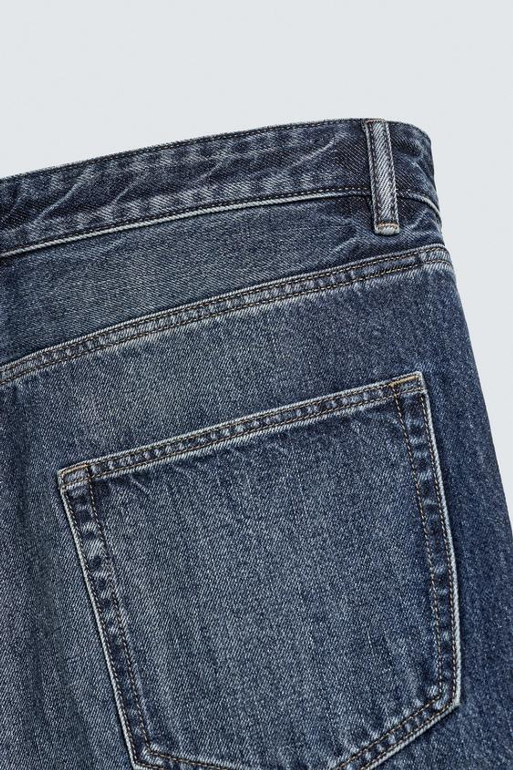 ZARA ДЖИНСЫ BAGGY FIT, СИНИЙ