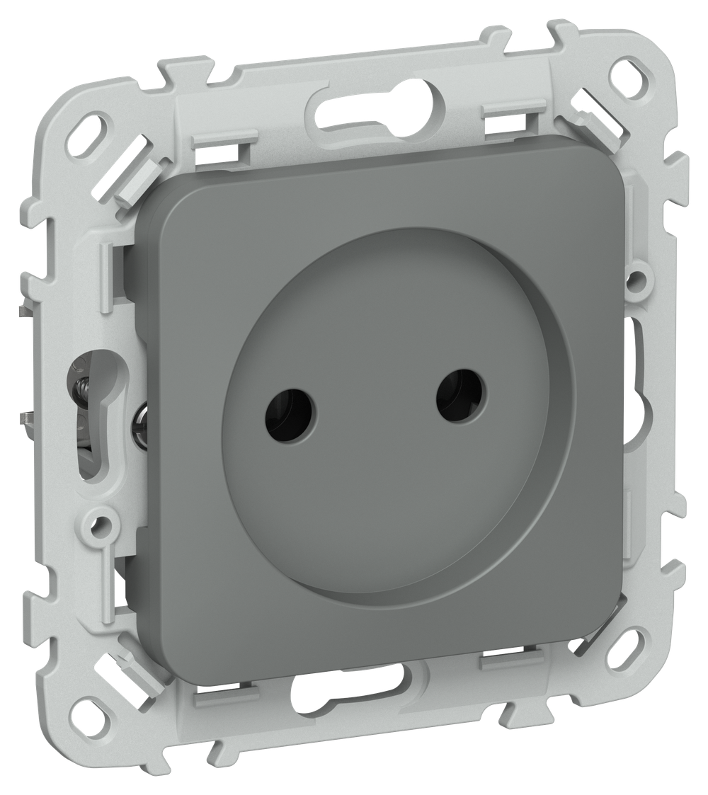 FLITE Розетка без заземления без защитных шторок 10А РС01-0-ФлМА мокрый асфальт IEK