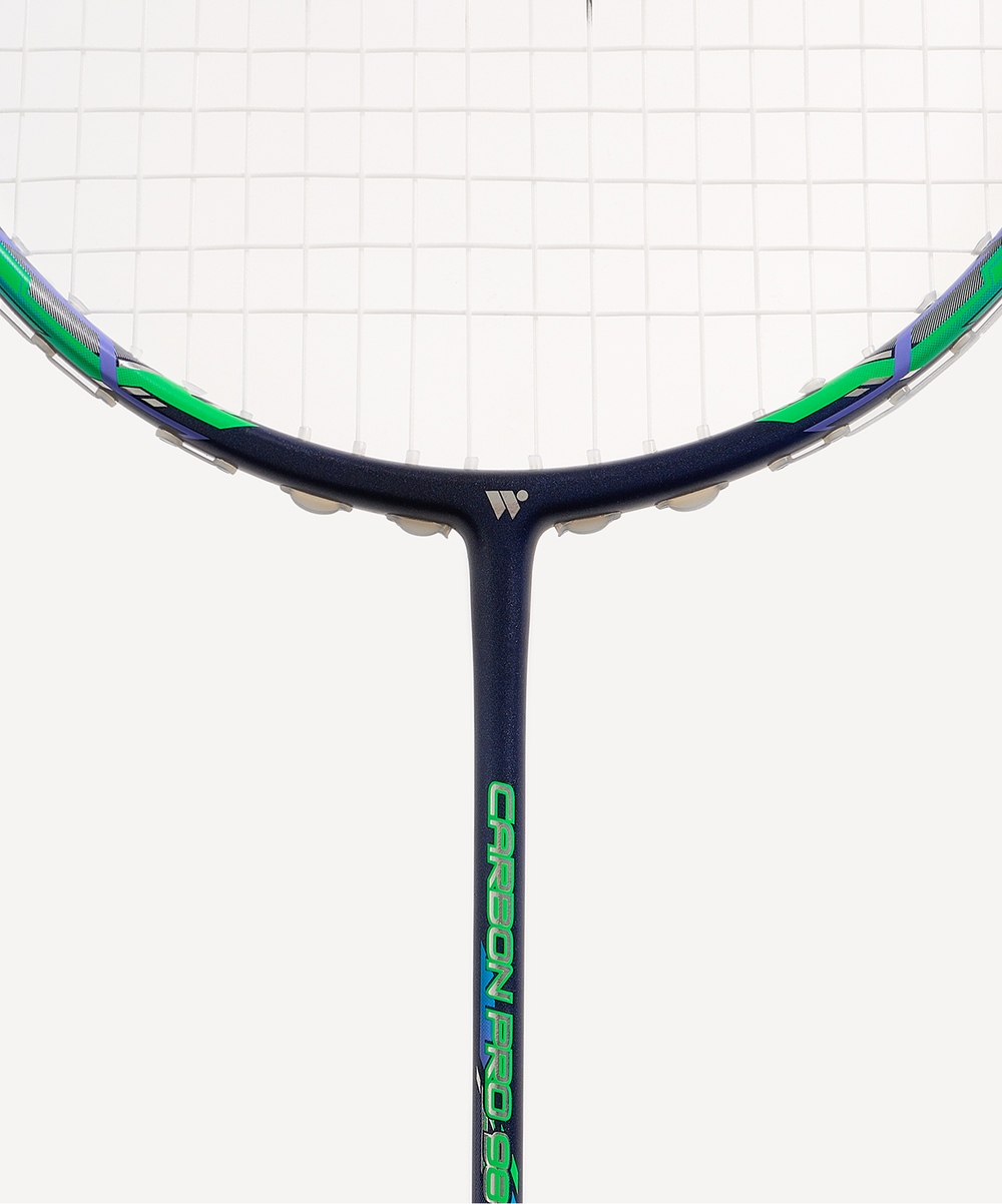 Ракетка для бадминтона WISH Carbon Pro 98, серый/зеленый