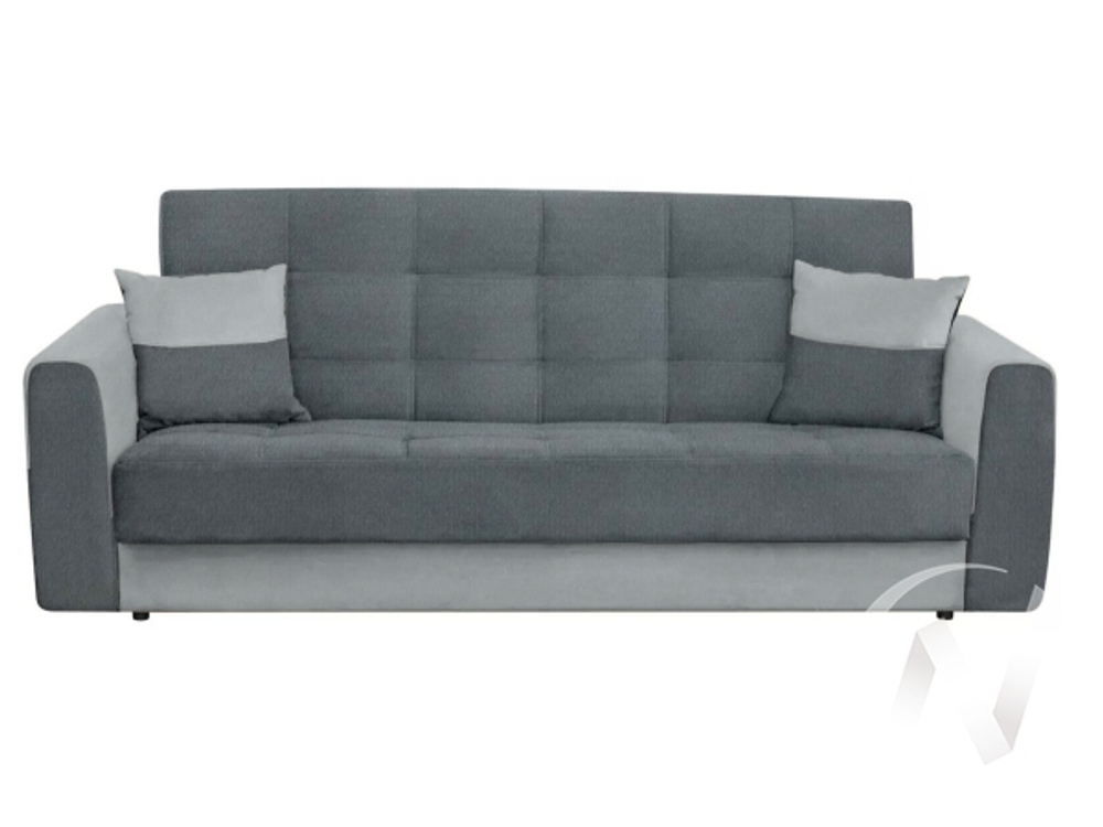 Диван прямой НЕО-39 (БД) посадка Ground 6 (темно-серый) компаньон Ground 5 (серый)