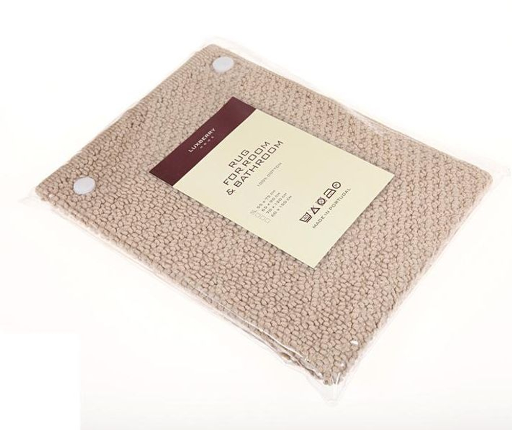 Коврик для ванной 70х120 Luxberry КОКО бежевый Португалия упаковка