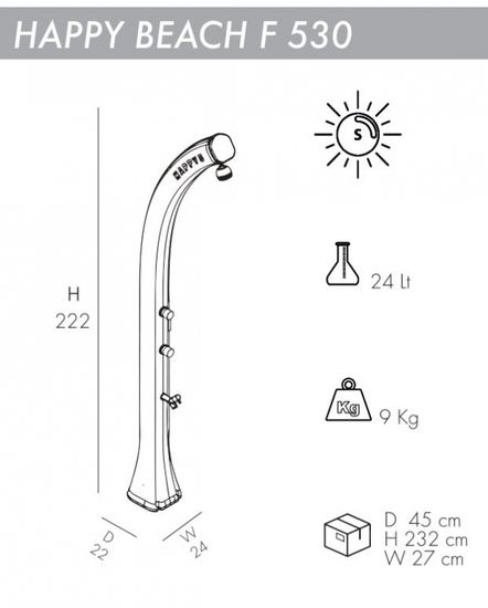 Душ солнечный Happy Beach F 530