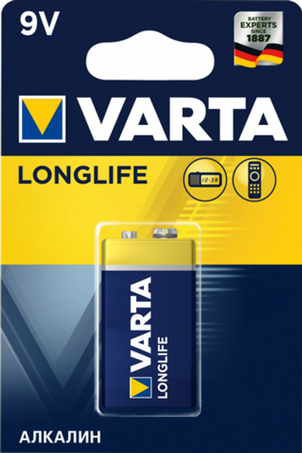 Батарейка Крона VARTA LONGLIFE 9V