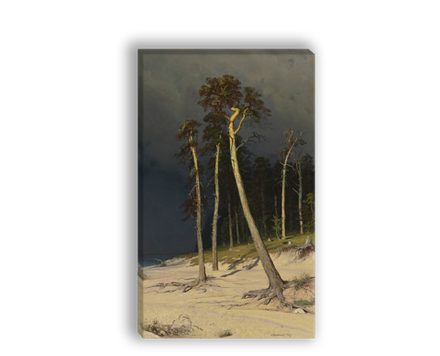 "Песчаное побережье", Шишкин Иван Иванович, картина (репродукция)