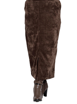 Юбка-миди из микровельвета Эбигейл