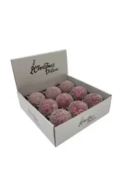 Набор винтажных стеклянных шаров Клюква в сахаре 80 мм., бордо, 9 шт., Christmas DeLuxe (130360)