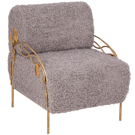 Кресло Нимфея Серый Бронза