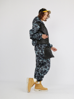 Костюм для активного отдыха Prival Ветровлагозащитный, женский, чёрный + кмф Город