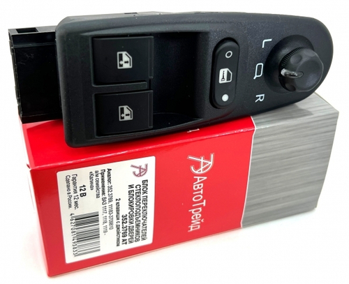 Блок кнопок ВАЗ 1118 Калина 2 кнопки стеклоподъемника, центрального замка, джойстик зеркал АвтоТрейд