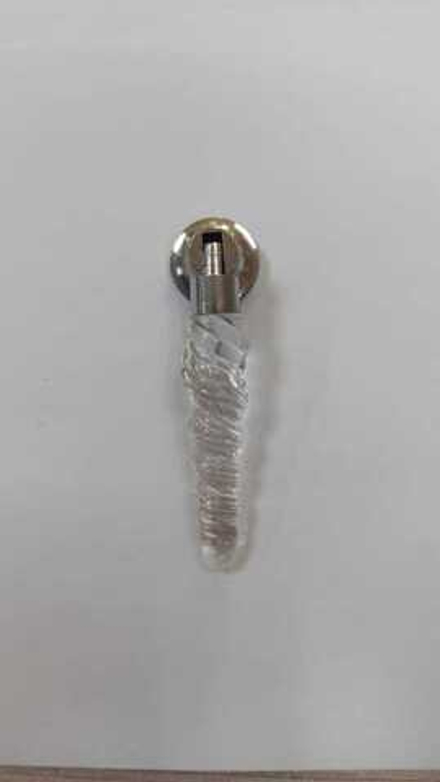 Ручка стекло МИКО 123-20 хром+прозр. стекло