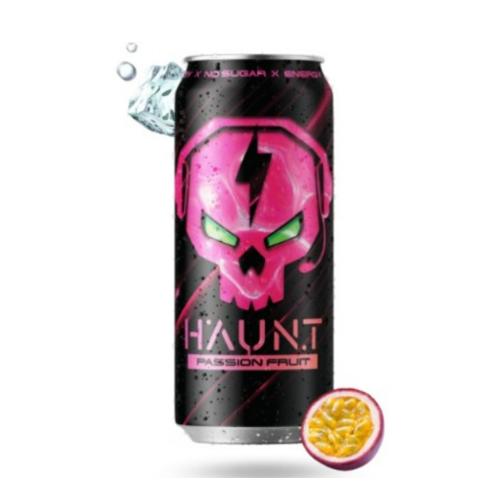 Тонизирующий напиток HAUNT Маракуйя ж/б  0,450л х 12шт  АТ