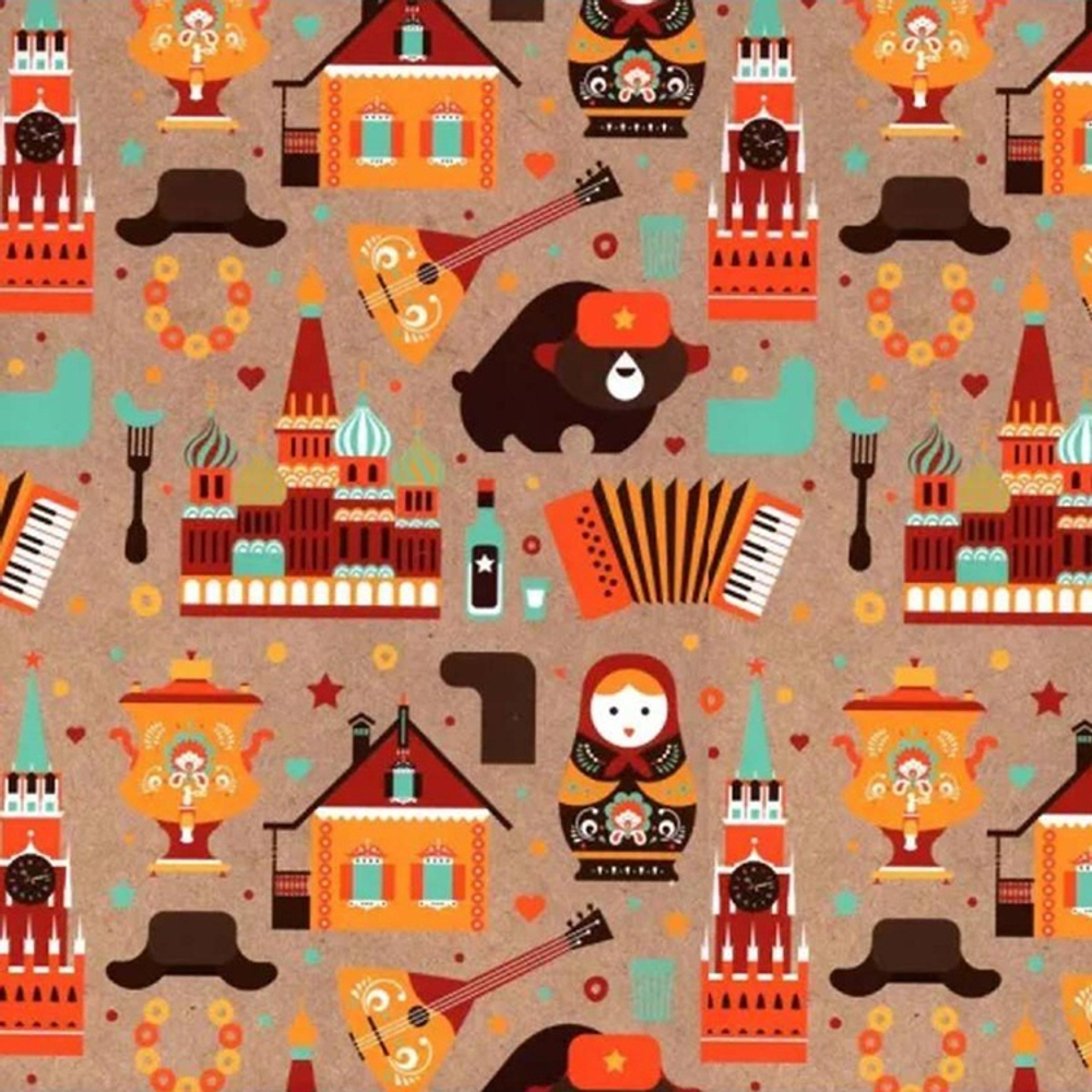 Бумага упак Россия 70х100см