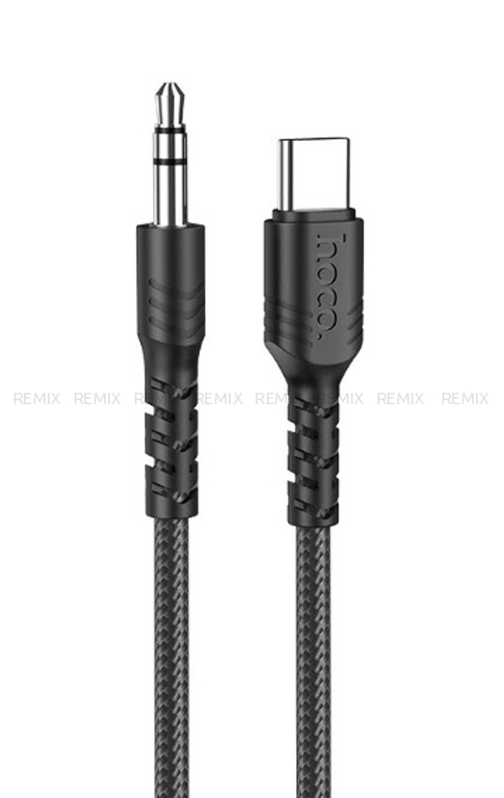 Аудиокабель AUX 3.5mm Type-C 1.0м Hoco UPA19 (Black)