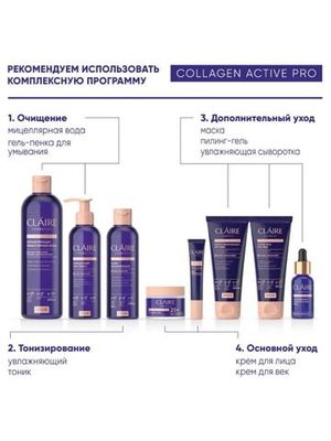 CLAIRE Крем для рук увлажняющий товарного знака Collagen Active Pro 50 мл