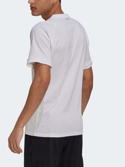 Футболка мужская теннисная Adidas Tennis Freelift T-Shirt M - white/black