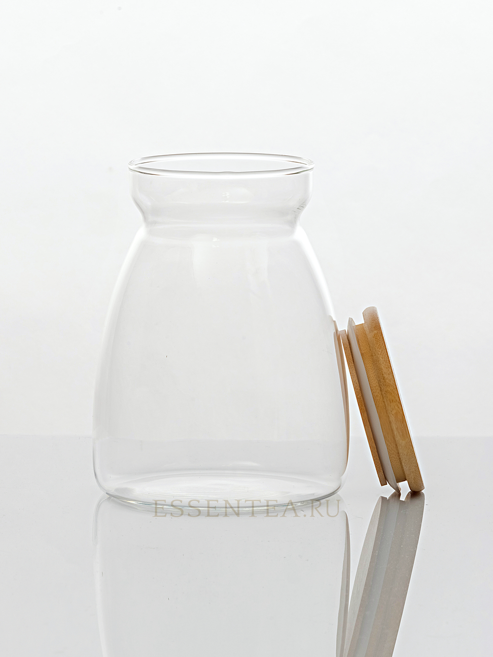 Банка стеклянная "Корли" с бамбуковой крышкой 1000 мл