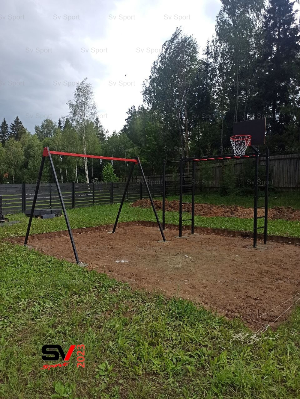 Монтаж уличных качелей Sv Sport