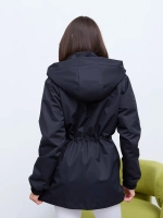 Ветровка с капюшоном удлиненная