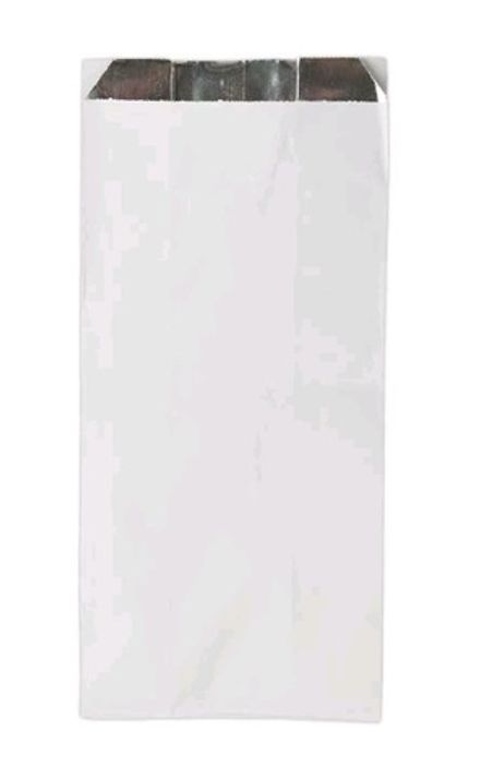 Пакеты бумажные фольгированные v-дном 20х5х33см Белые (50/1000шт)