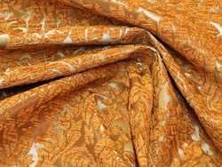 Шенилл Бланк цветы коричневый