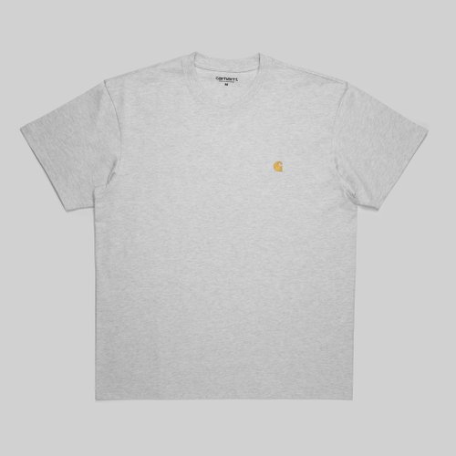 Футболка мужская Carhartt WIP Chase артикул:I026391_ash_heater - купить в магазине Дайс